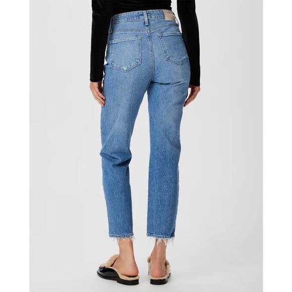 Paige Noella High-Rise Charming Distressed Straight Leg Jeans Size 32 - Picture 10 of 10